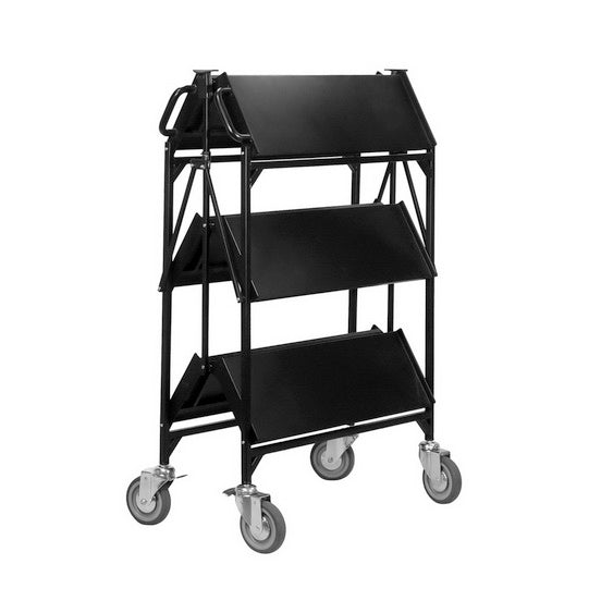 Master Grade Collapsible 3-Tier Utility Cart - BC-3000 Easy to move on uneven surfaces