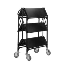 Master Grade Collapsible 3-Tier Utility Cart with Trash Hook - BC-3010