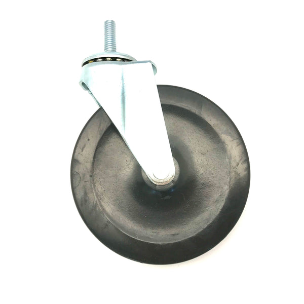 CT-3020 - 5" X 1" (⅜" threaded stem) rubber tread swivel caster, 300 lbs. capacity-for BC-2000/3000 series Steel Folding Cart
