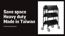Master Grade Collapsible 3-Tier Utility Cart - BC-3000 Easy to move on uneven surfaces