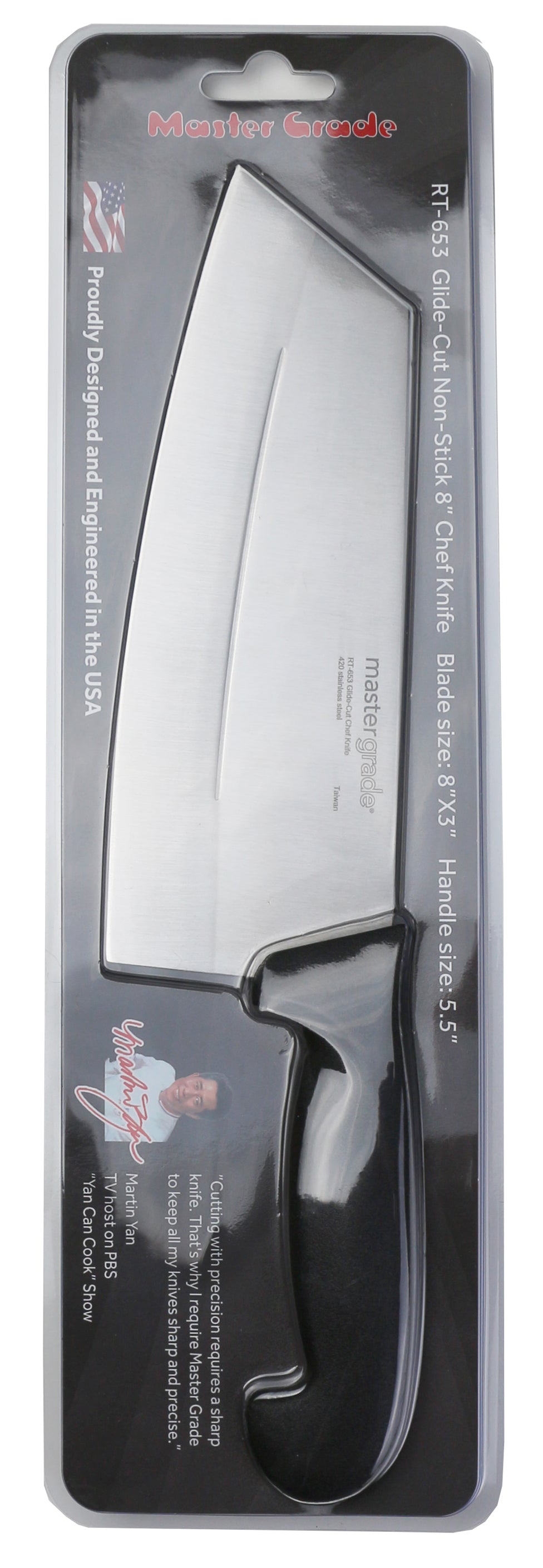 Pisau Koki Stainless Steel Anti Lengket Gaya Baru (blade harness rockwell 48°) RT-600 