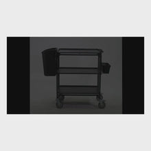 Master Grade Collapsible 3-Tier Utility Cart with Trash Hook - BC-3010