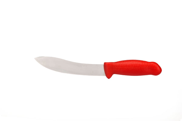 7" Skinning Butcher Chef Knife; HM-01-17 Red handle with Aus#8 Stainless Steel Knife (blade HRC approx. 56ª)