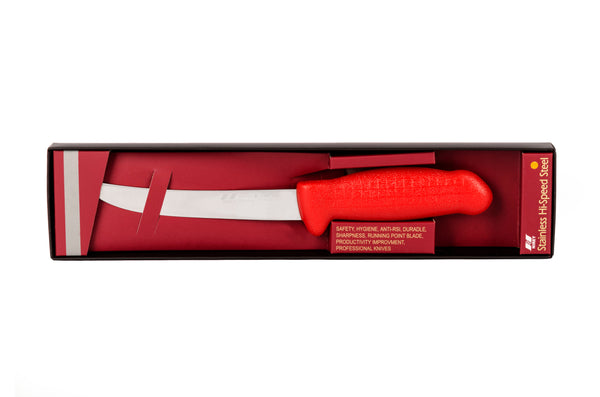 6" Trimming Butcher Chef Knife; HM-04-15 Red Handle with Aus#8 Stainless Steel Knife (Blade HRC approx. 56ª)