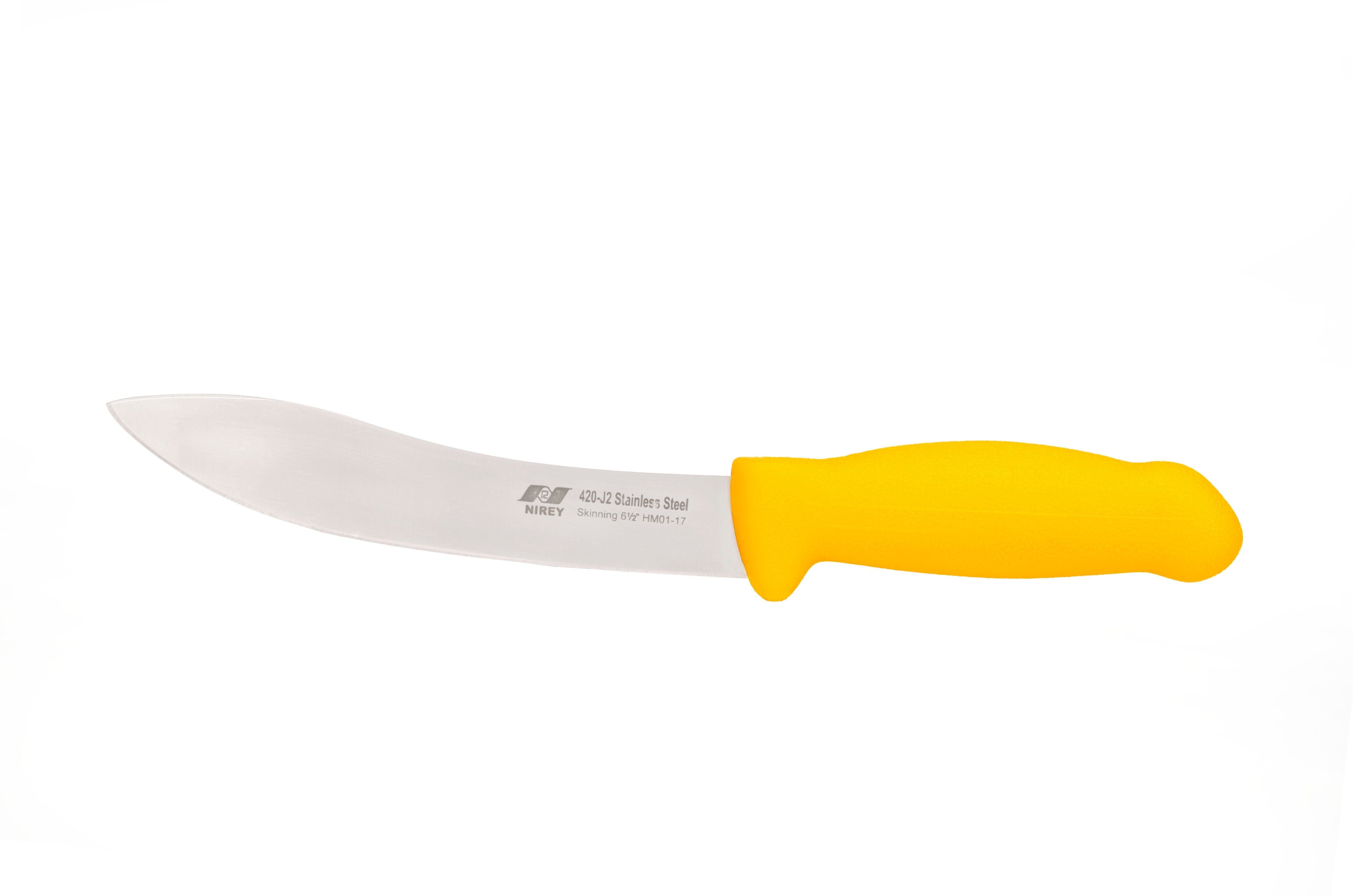 7" Skinning Butcher Chef Knife; F-J2-0117-KP Yellow Handle with 420plus Stainless Steel Knives (blade HRC approx. 48ª)