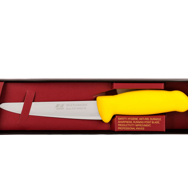 6" Boss Butcher Chef Knife;  F-J2-0215-KP Yellow Handle with 420plus Stainless Steel Knife (Blade HRC approx. 48ª)