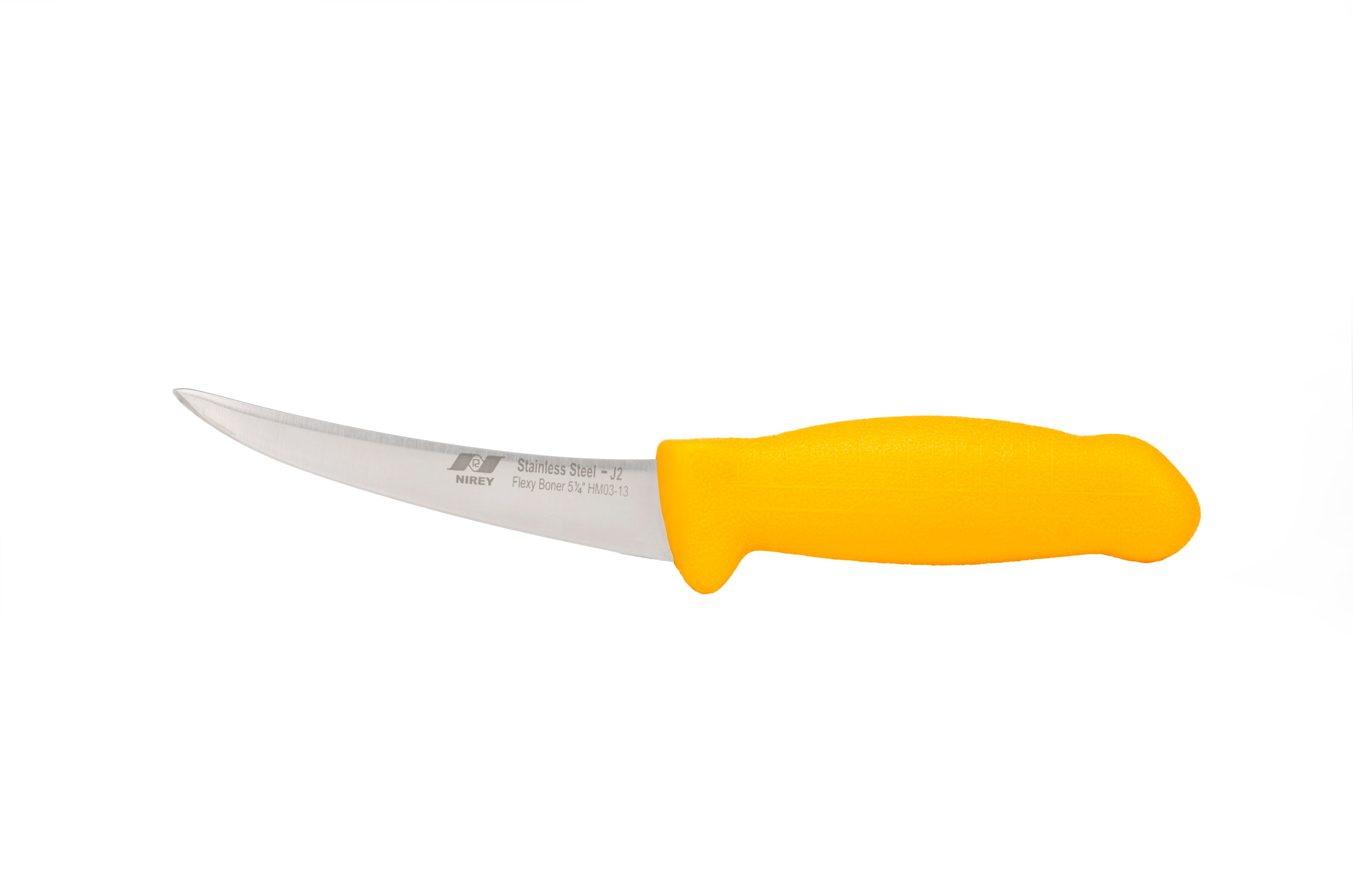 5½" Flexy Boning Butcher Chef Knife; F-J2-0313-KP Yellow Handle with 420plus Stainless Steel Knife (Blade HRC approx. 48ª)