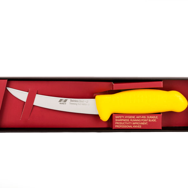 5½" Trimming Butcher Chef Knife;  F-J2-0413-KP Yellow Handle with 420plus Stainless Steel Knife (Blade HRC approx. 48ª)