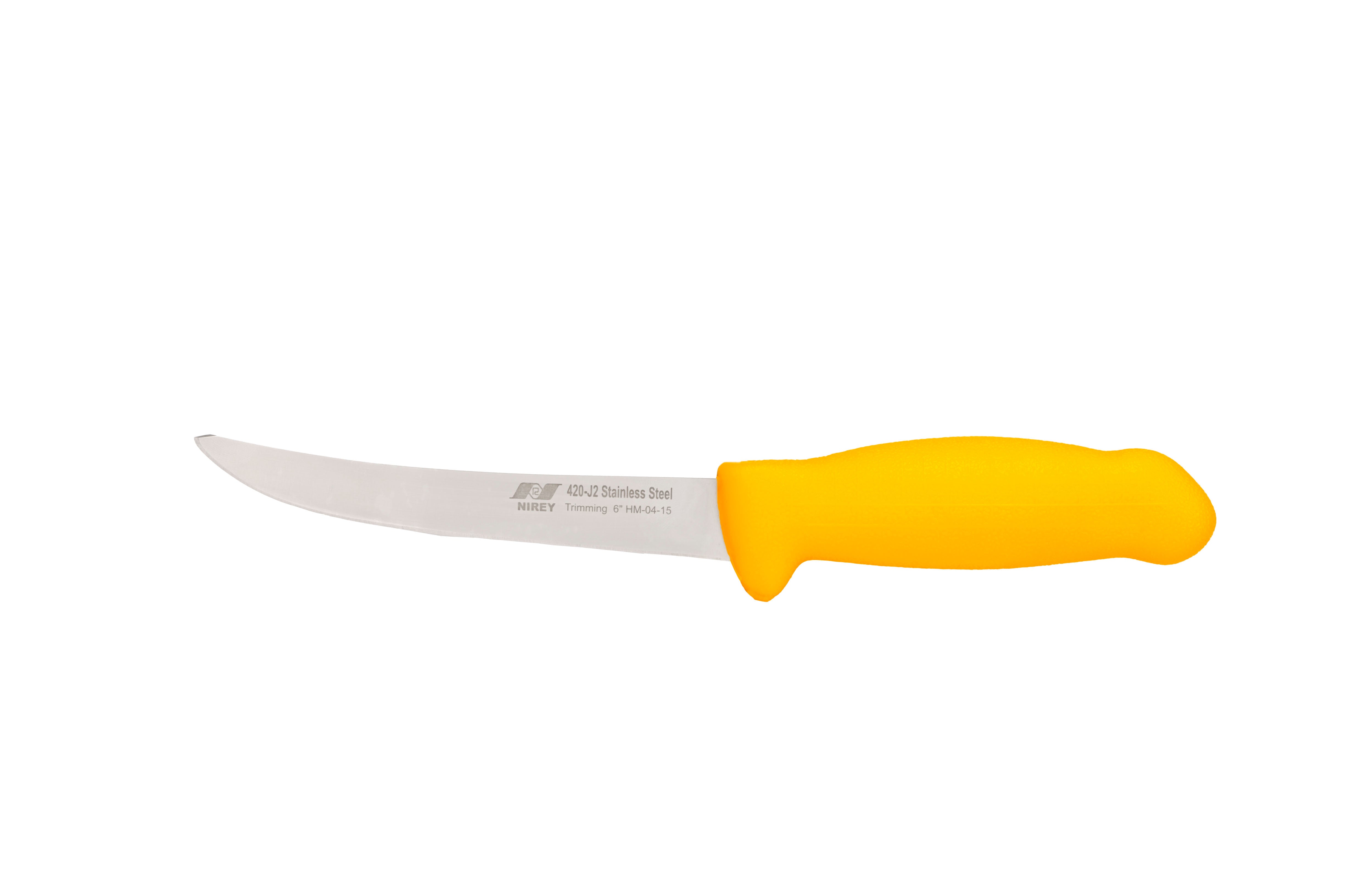 6" Trimming Butcher Chef Knife; F-J2-0415-KP  Yellow Handle with 420plus Stainless Steel Knife (Blade HRC approx. 48ª)