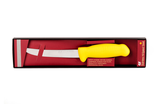 6" Trimming Butcher Chef Knife; F-J2-0415-KP  Yellow Handle with 420plus Stainless Steel Knife (Blade HRC approx. 48ª)