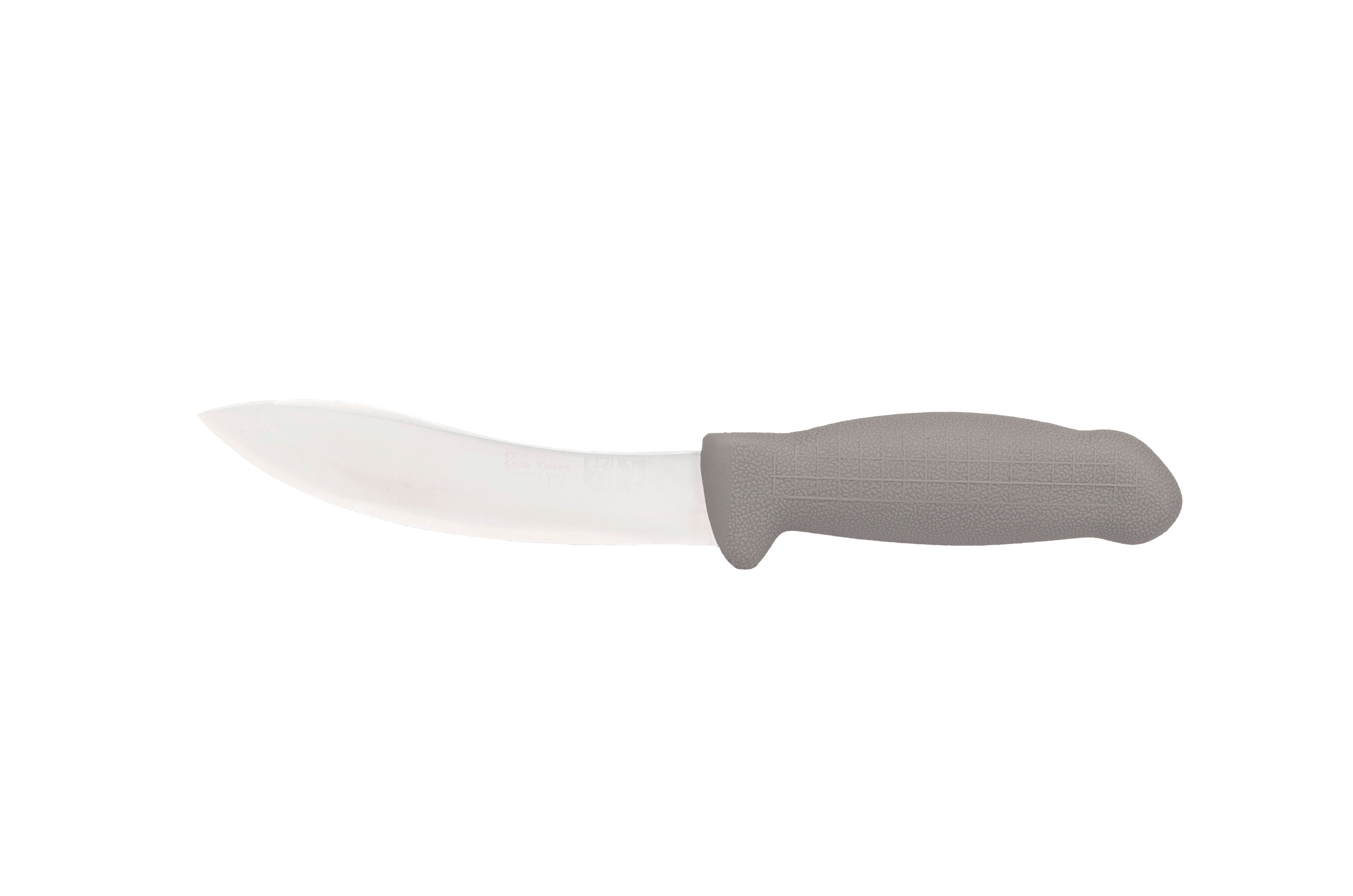 6" Skinning Butcher Knife; F-SL3-0115-KR Grey Handle with 3-layer ErDon Steel (Center layer HRC 62ª, outer layer 10ª)