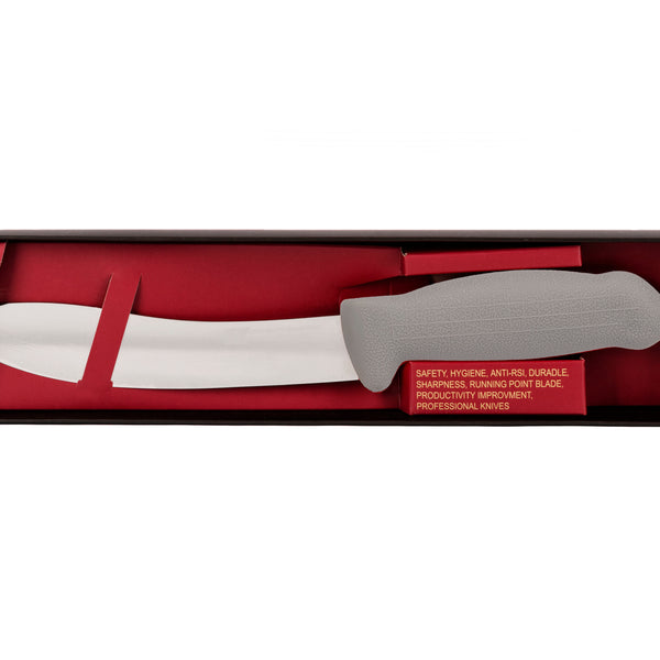 7" Skinning Butcher Chef Knife; F-L3-0117-KR  Grey Handle with 3-layer Premium ErDon Steel (Center layer HRC 62ª, outer layer 10ª)