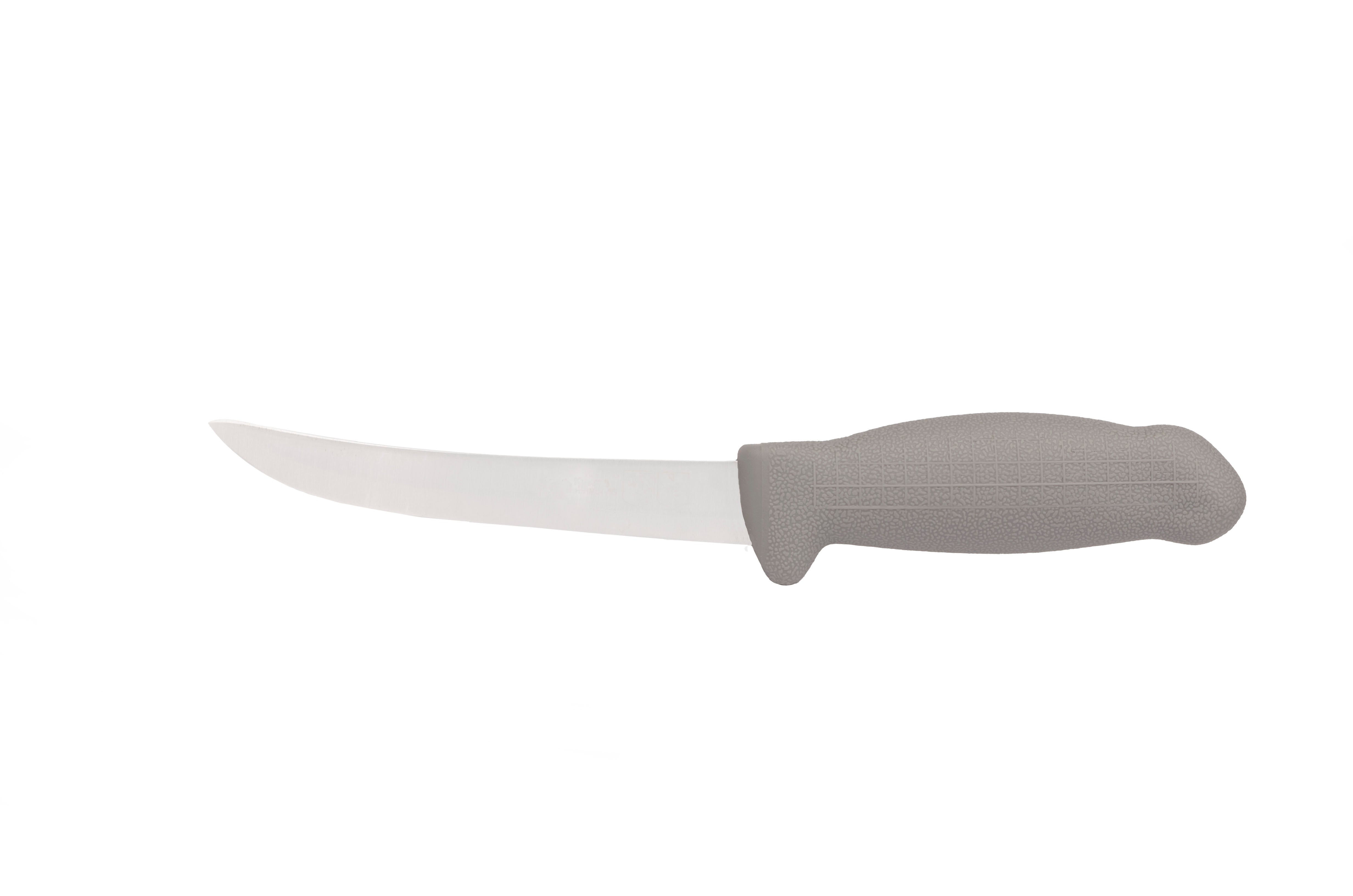 6" Trimming Butcher Chef Knife; F-L3-0415-KR Grey Handle with 3-layer Premium ErDon Steel (Center layer HRC 62ª, outer layer 10ª)