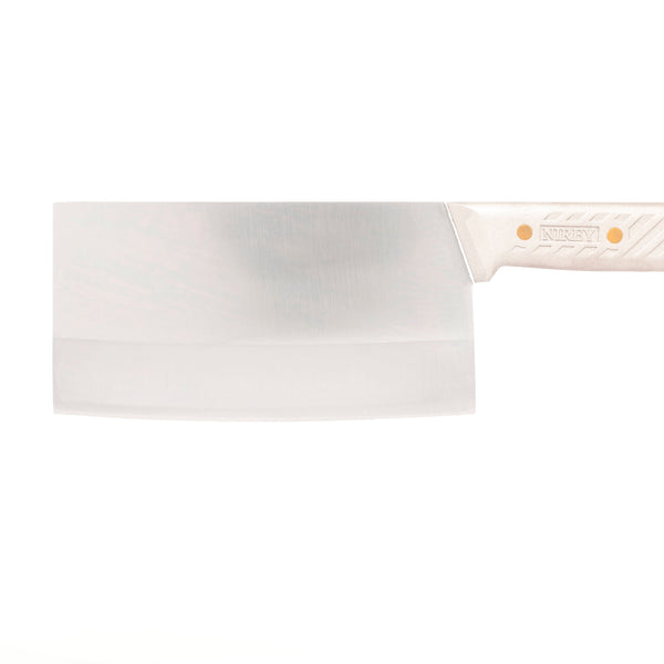 Big Chef Knife 7.3" steel handle; R-602 3-layer High Speed Stainless Steel Knife (center layer HRC 62°, outer layer 5°-10°)