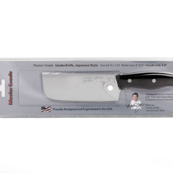 Chef Knife Japanese Style - 5.5" small Usuba; RJ-110 420-J Stainless Steel Knife (blade hardness rockwell 48°)
