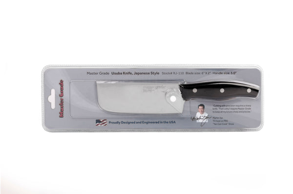 Chef Knife Japanese Style - 5.5" small Usuba; RJ-110 420-J Stainless Steel Knife (blade hardness rockwell 48°)