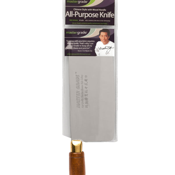 Chef Knife - All purpose, wood handle; RT-654 420-J Stainless Steel Knife (blade hardness rockwell 48°)
