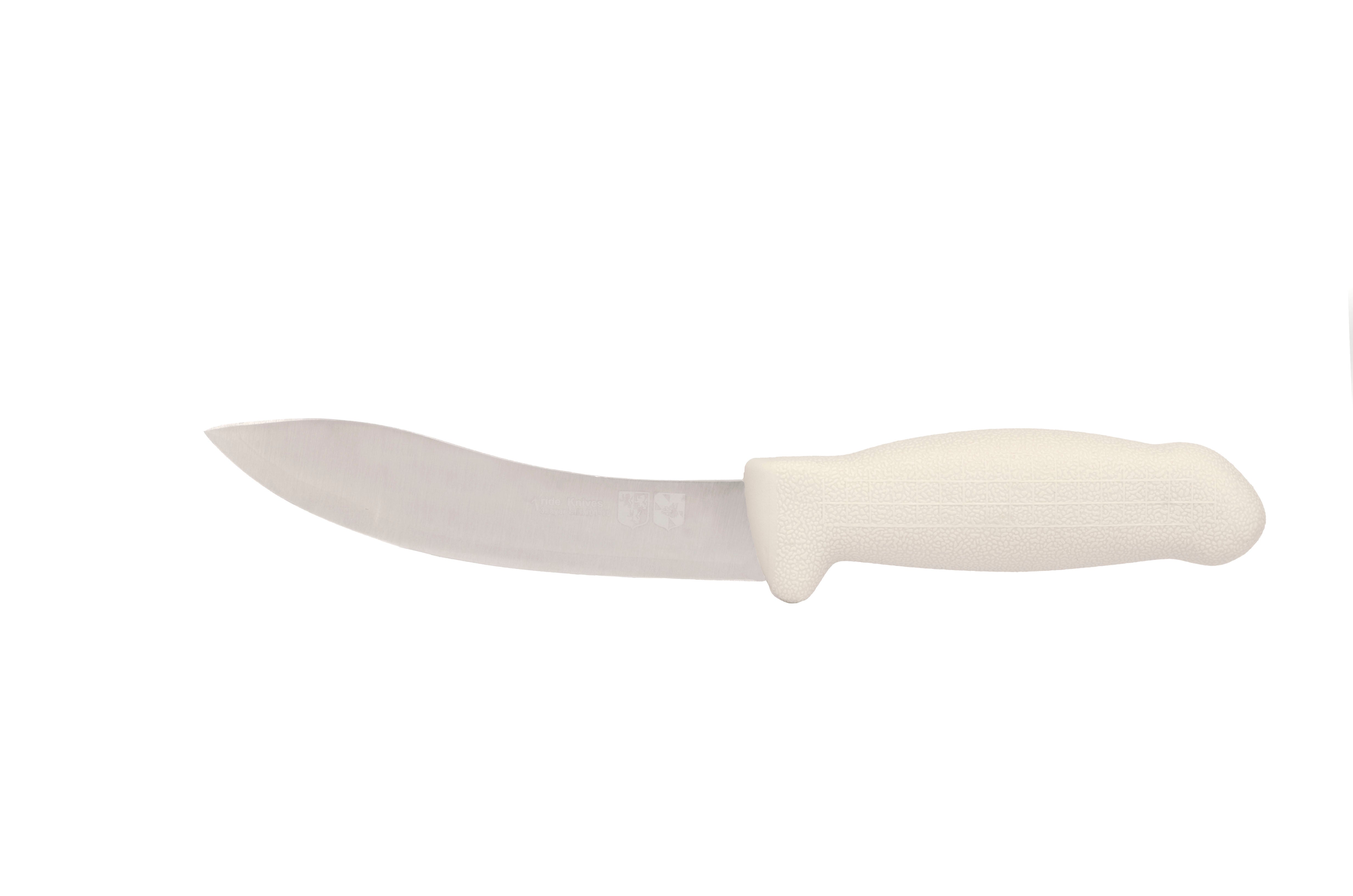 6" Skinning Butcher Chef Knife; F-SL3-0115-KR Light Grey Handle with 3-layer Premium+ ErDon Steel (Center layer 62ª, out layer 10ª)