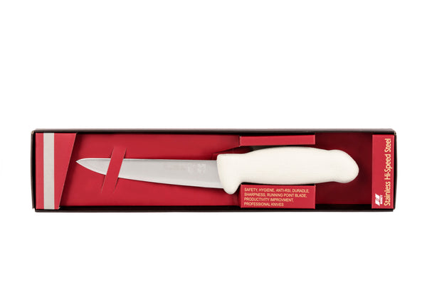 6" Boss Butcher Chef Knife; F-SL3-0215-KR Light Grey Handle with 3-layer Premium+ ErDon Steel (Center Layer HRC 62ª, outer layer 10ª)
