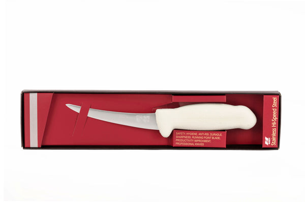 5½" Flexy Boning Butcher Chef Knife;  F-SL3-0313-KR Light Grey Handle with 3-layer Premium+ ErDon Steel