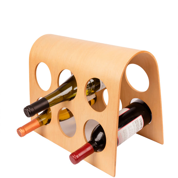 Wine Rack  FU-3502 European Design Bordeaux 6-bottle Modular Hardwood, Philippine Mahogany.