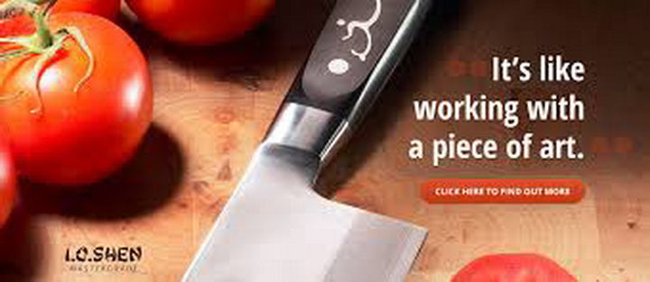 I.O. SHEN Master Grade Handcraft Laminated Scimitar Knife - 12" / 300 mm Specialist Chef Knife