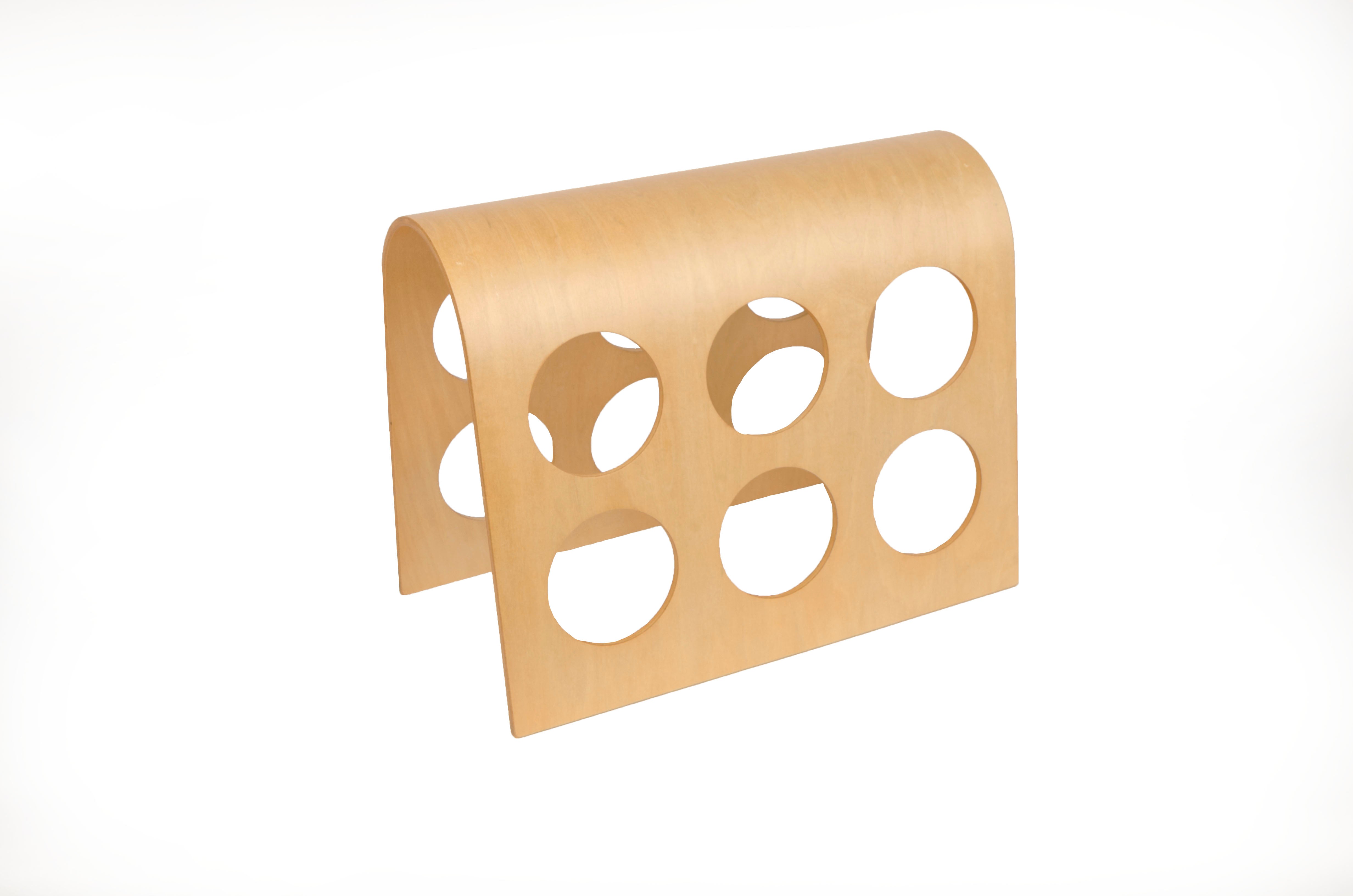 Wine Rack  FU-3502 European Design Bordeaux 6-bottle Modular Hardwood, Philippine Mahogany.