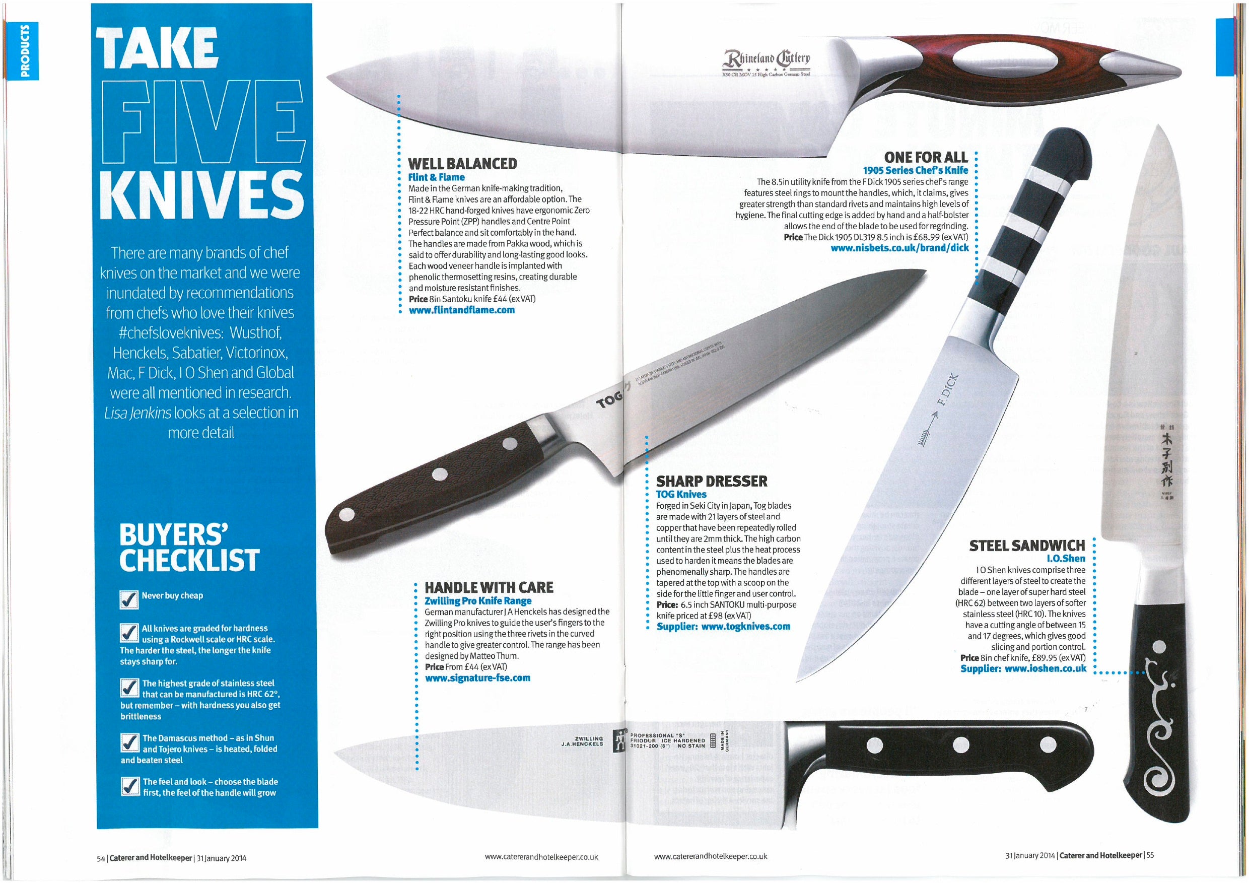 I.O. SHEN Master Grade Japanese Laminated Nakiri Chef Knife - 6Â½" / 165 mm