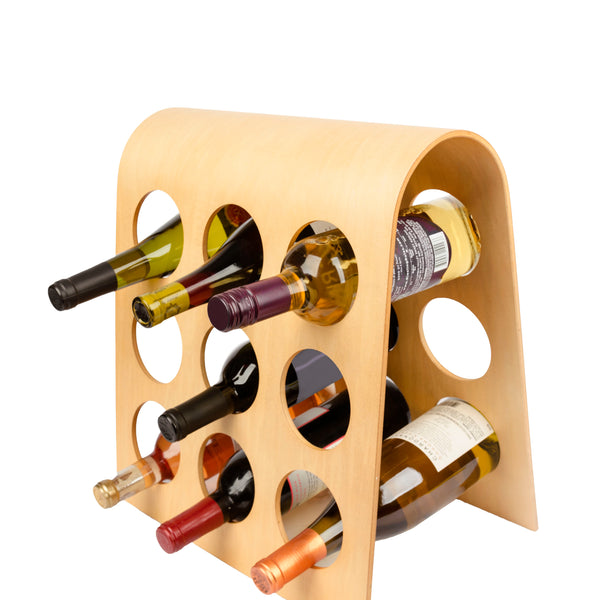 Wine Rack  FU-3505 European Design Bordeaux 9-bottle Modular Hardwood ,Philippine Mahogany.